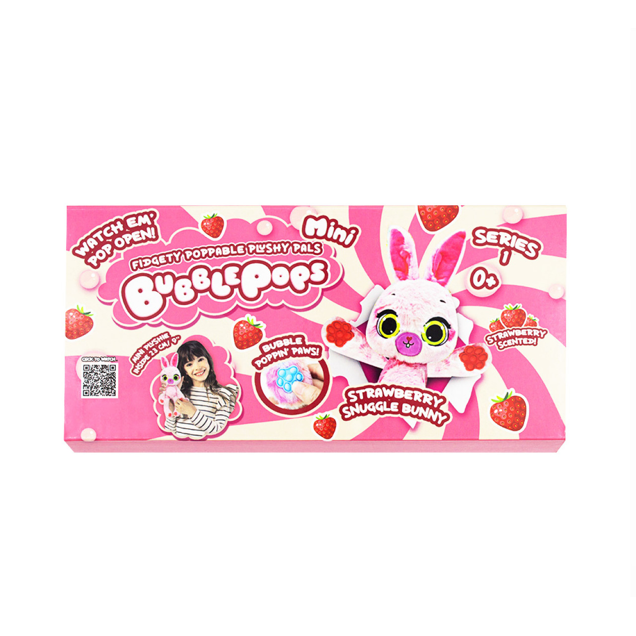 Bubble Pops М’яка іграшка міні "Полуничне зайченя"
