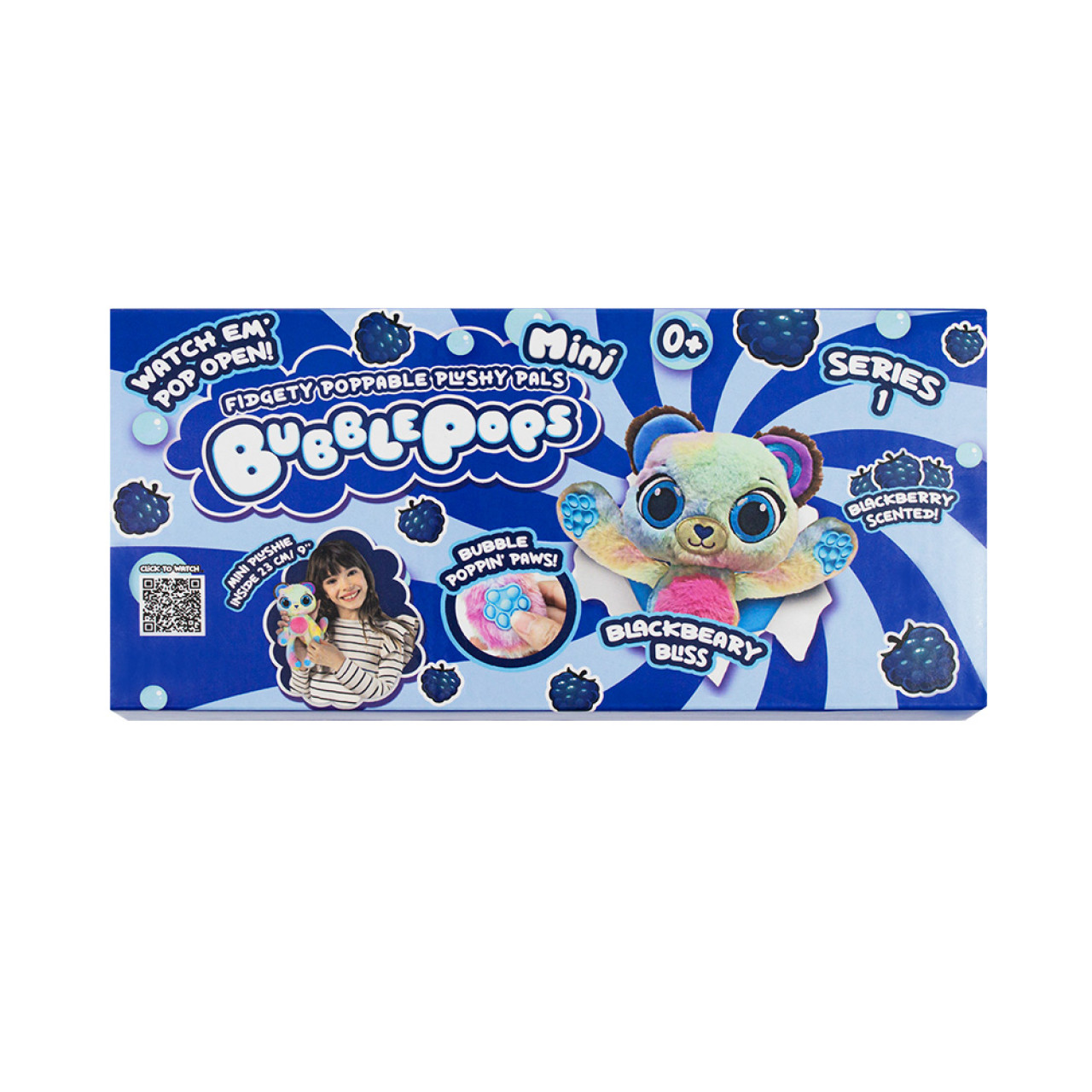 Bubble Pops М’яка іграшка міні "Чорничне медвежа"