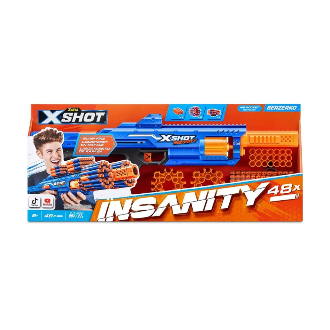 Швидкострільний бластер X-SHOT Insanity-Berzerko 8 Shot (48 патронів)