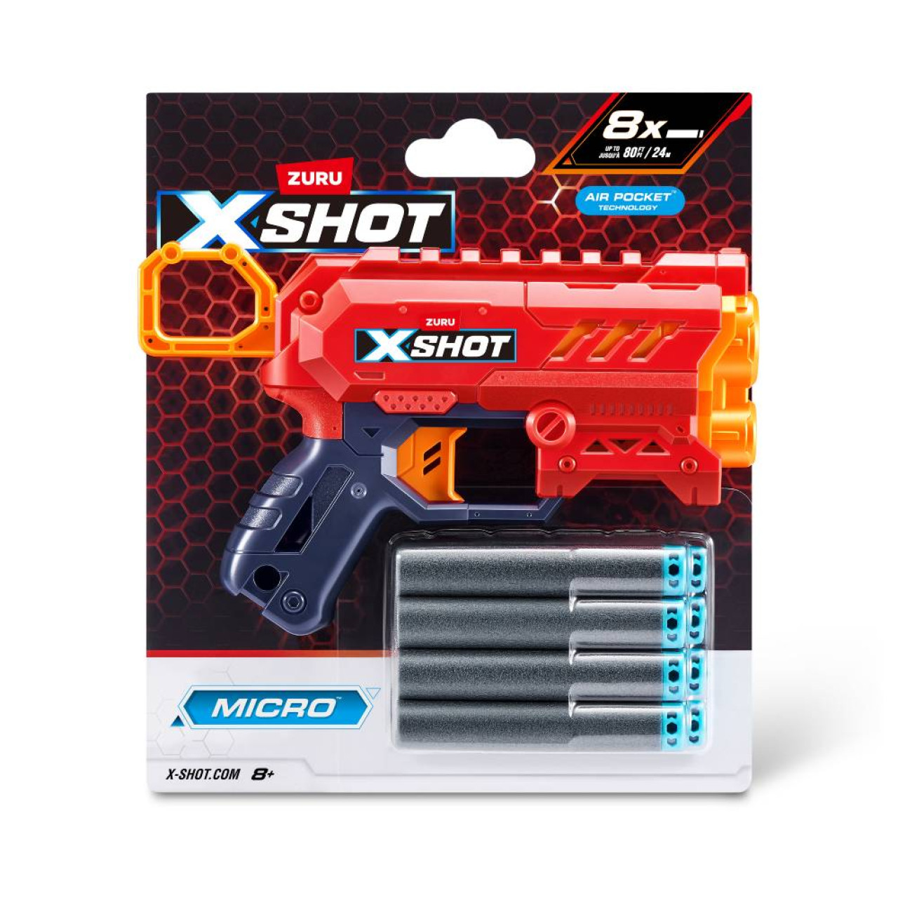 X-Shot Швидкострільний бластер Excel Micro 2.0 Color Card (8 патронів)