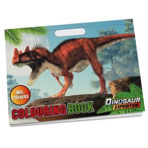 Dinosaur Expedition Розмальовка зі стікерами/ Дінозаур Експедішн Розмальовка зі стікерами