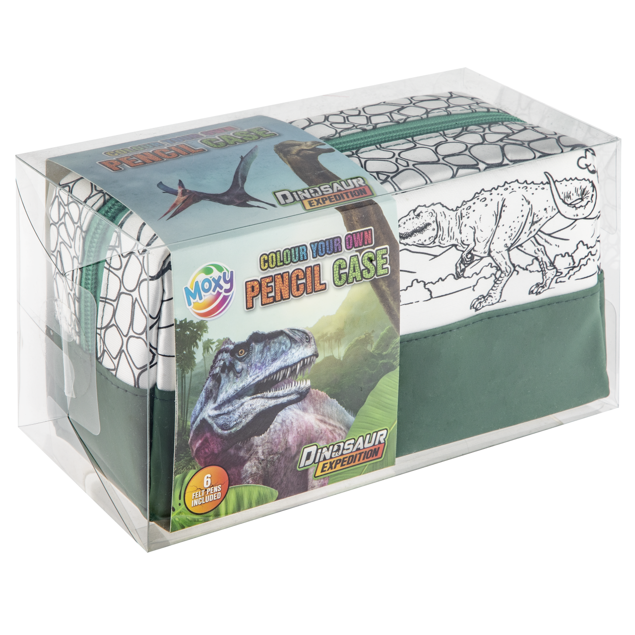 Dinosaur Expedition Пенал-розмальовка з фломастерами