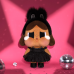 Pop Mart Колекційна м'яка іграшка Crybaby серія Shiny Shiny Black