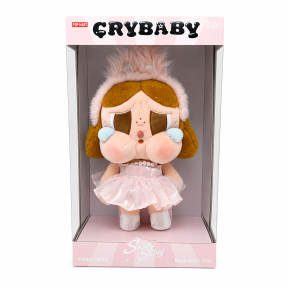 Pop Mart Колекційна м'яка іграшка Crybaby серія Shiny Shiny Pink