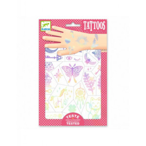 Set of body stickers with rainbow shimmer DJECO “Talismans” (DJ09596)