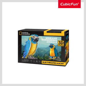 Cubic Fun Тривимірна головоломка-конструктор серії Зникаючі тварини "Папуга Ара"