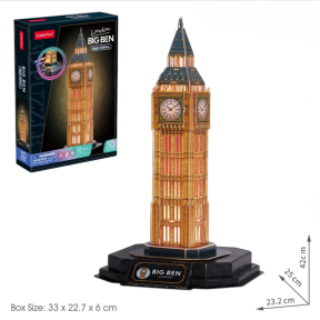 CubicFun three-dimensional puzzle-designer with LED backlight “Big Ben” (L537h)