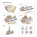 3D puzzle-constructor CubicFun CITY LINE PARIS (MC254h)